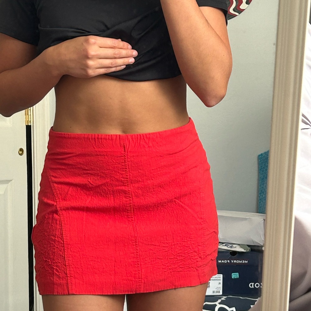 Zara Vibrant Red Skirt